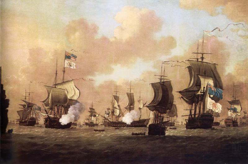 Monamy, Peter The Surrender of the Spanish Fleet to the British at Havana china oil painting image